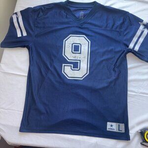 Dallas Cowboys Adult Football Jersey #9 Tony Romo L Authentic Apparel Blue NFL